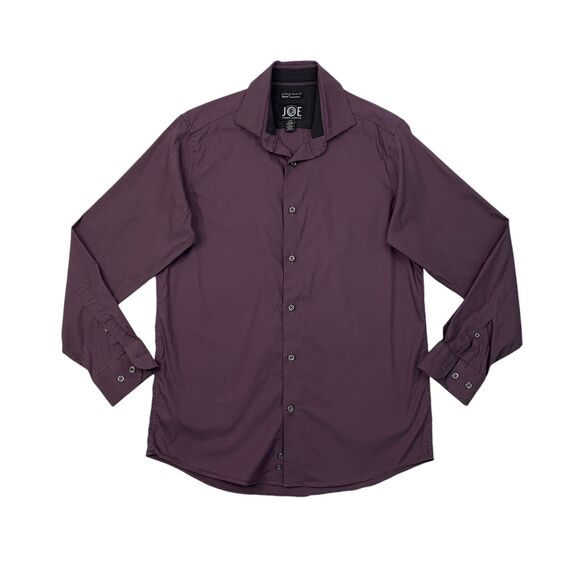 Joseph Abboud Shirt Mens 15.5 Slim Fit Hibiscus Purple Stretch Long Sleeve Dress - Picture 1 of 9